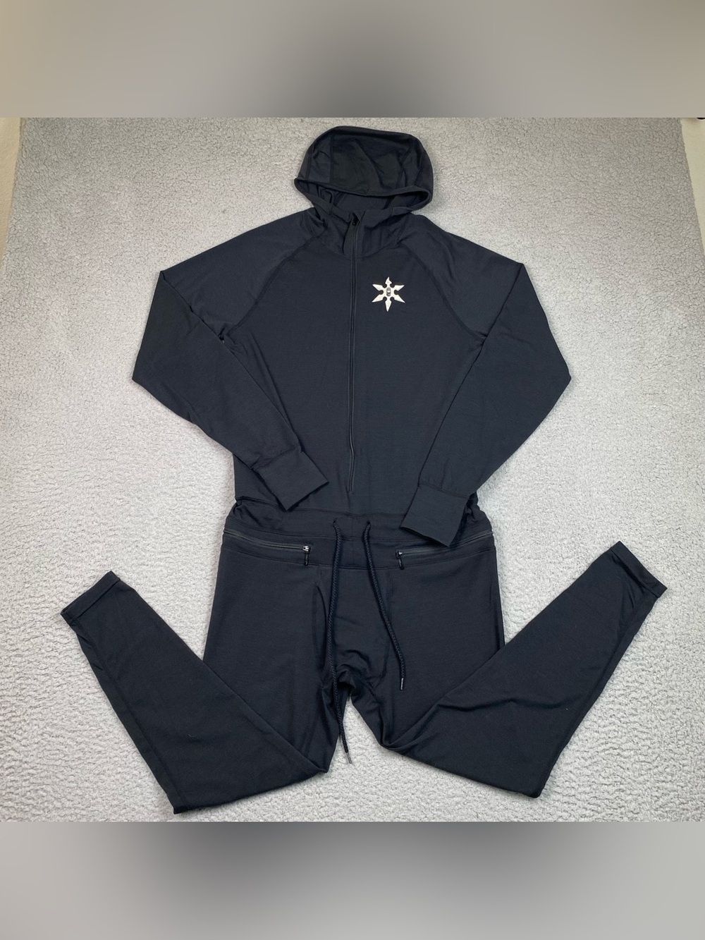 Air Blaster Ninja Suit Men's Size XS Base Layer Stretch Snowboarding Snow Black